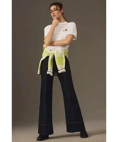 Maeve Clean High-Rise Wide-Leg Trouser Jeans