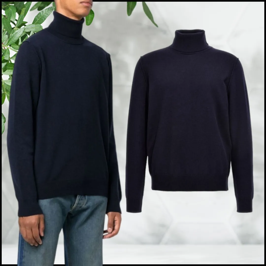 Maison Margiela  |Unisex Cashmere Long Sleeves Plain Designers Sweaters