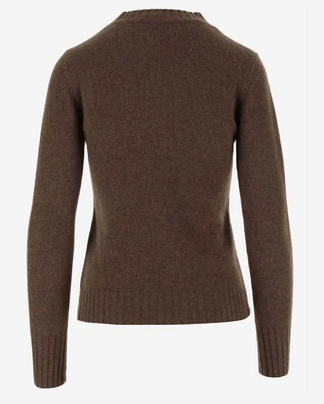 MaxMara  |Casual Style Long Sleeves V-neck & Crew neck