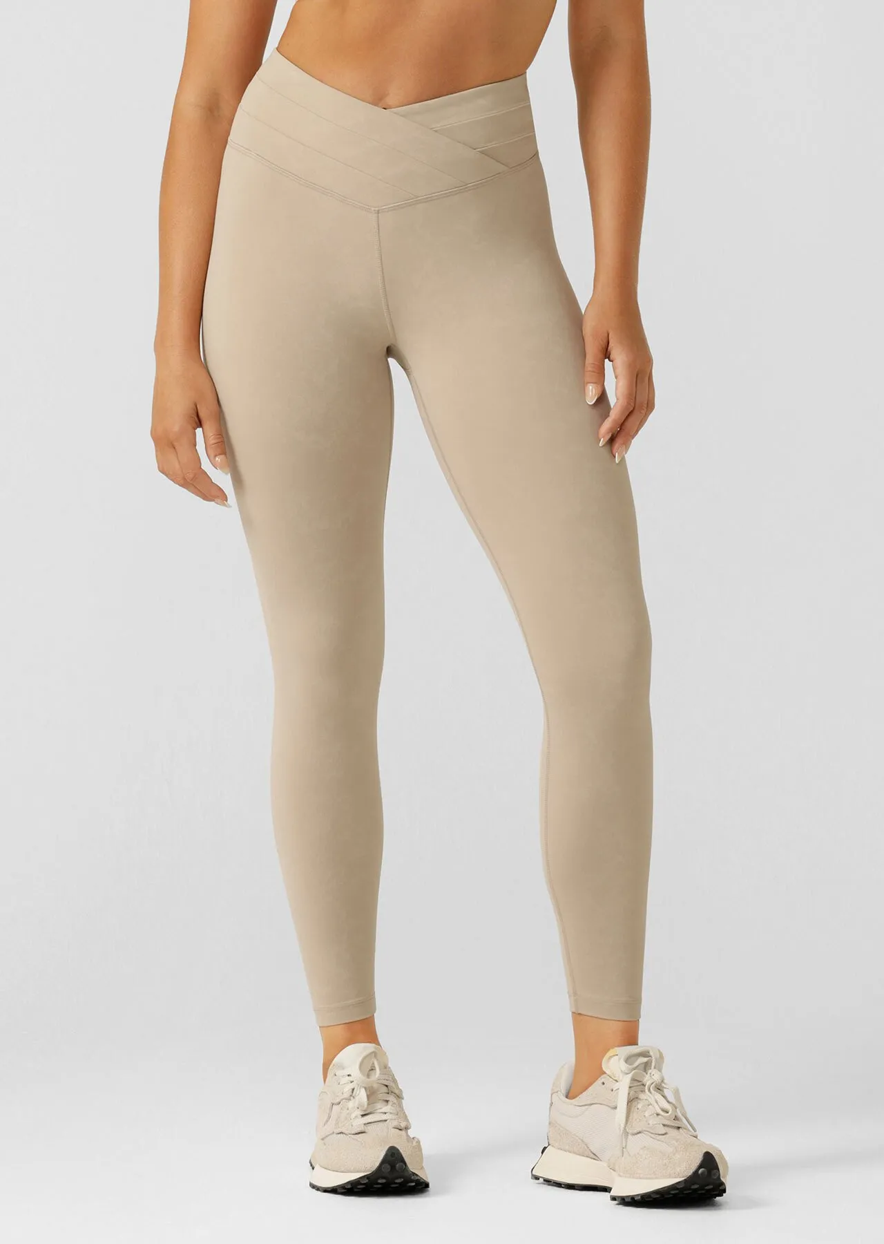 Meditate Ankle Biter Leggings | Beige | Tights and Leggings | Lorna Jane Australia