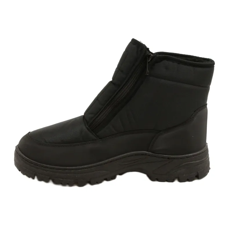 Men's snow boots with zippers News 22MN26-5011 black