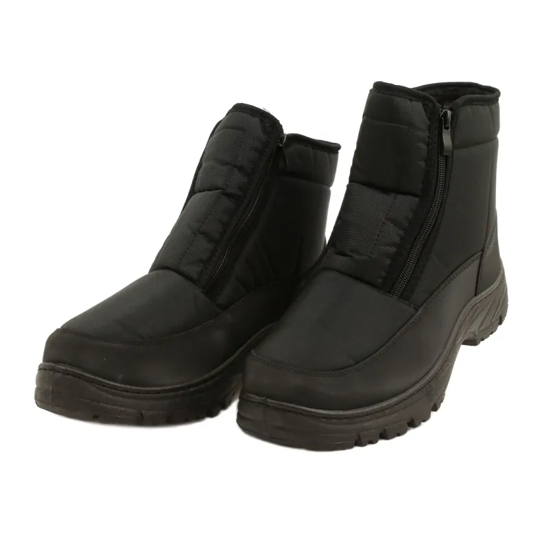 Men's snow boots with zippers News 22MN26-5011 black