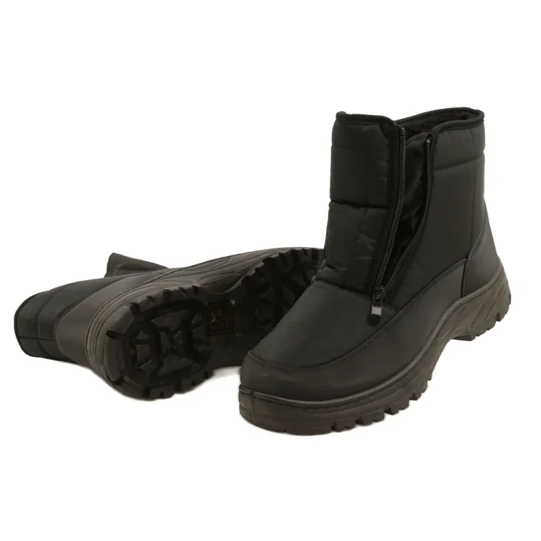 Men's snow boots with zippers News 22MN26-5011 black