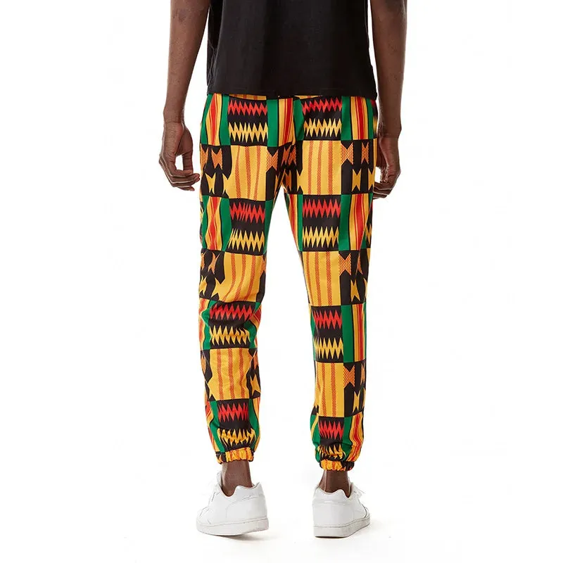 Men's African Traditional Boho Print Hip Hop Casual Streetwear Jogging Sweatpants