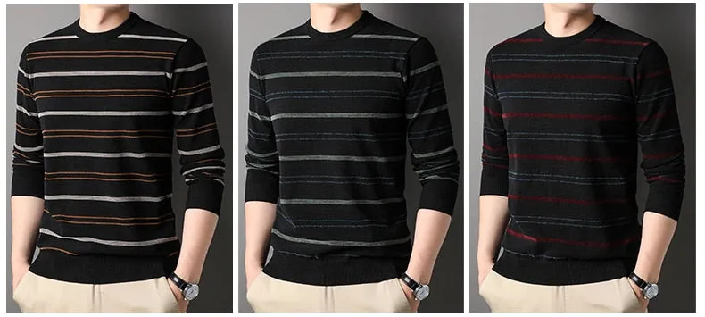 Men's Casual Cashmere Thick Winter Warm Knitted Pullover Sweatshirt