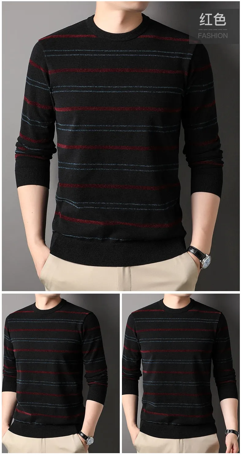 Men's Casual Cashmere Thick Winter Warm Knitted Pullover Sweatshirt