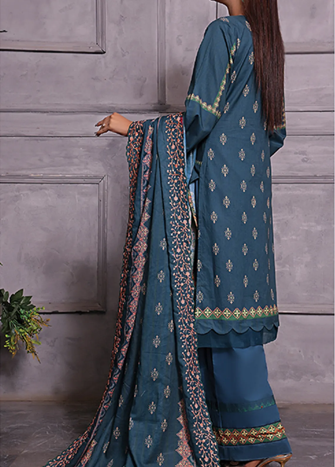 Misri By VS Textile Embroidered Lawn Unstitched 3 Piece Suit - 188