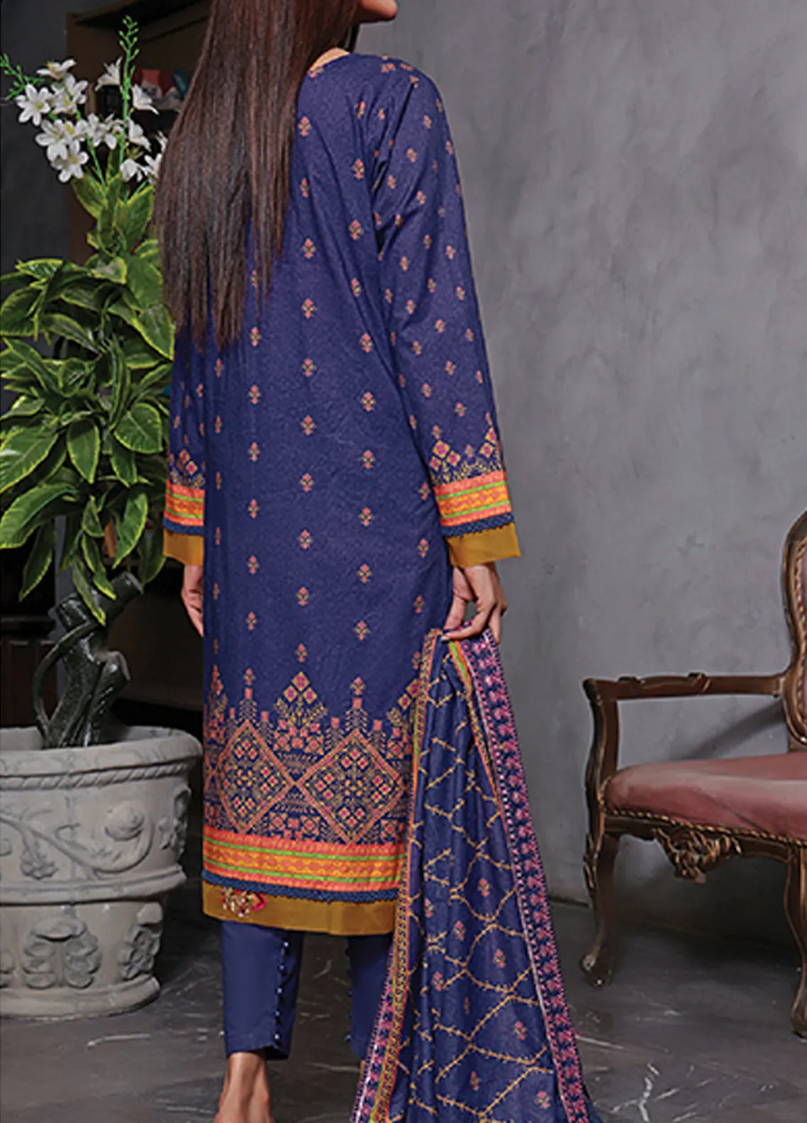 Misri By VS Textile Embroidered Lawn Unstitched 3 Piece Suit - 193