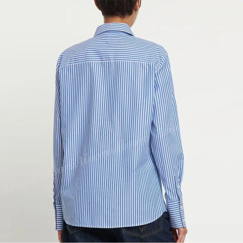 MSGM  |Stripes Casual Style Long Sleeves Cotton Party Style