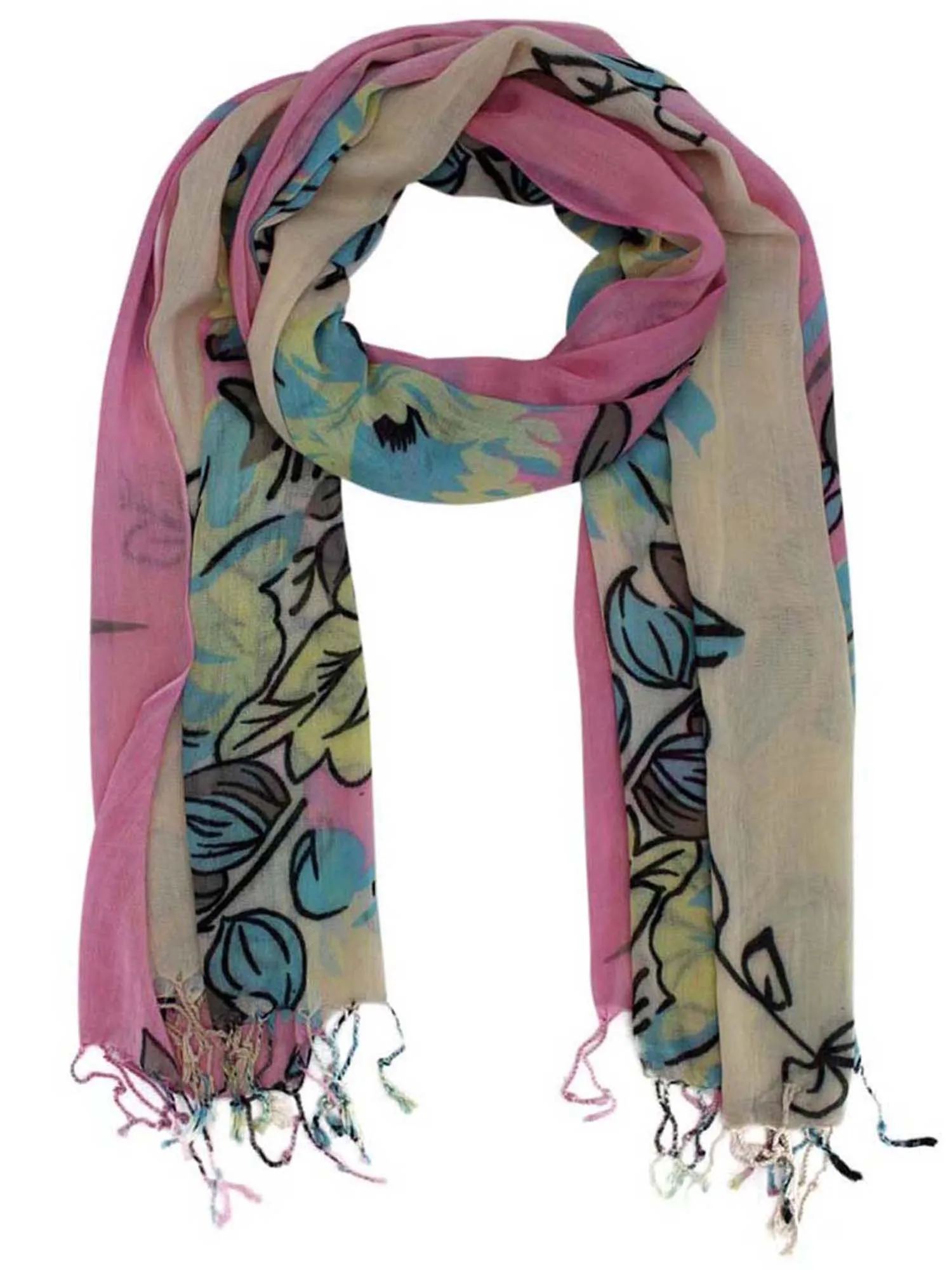 Multicolor Floral Print Scarf