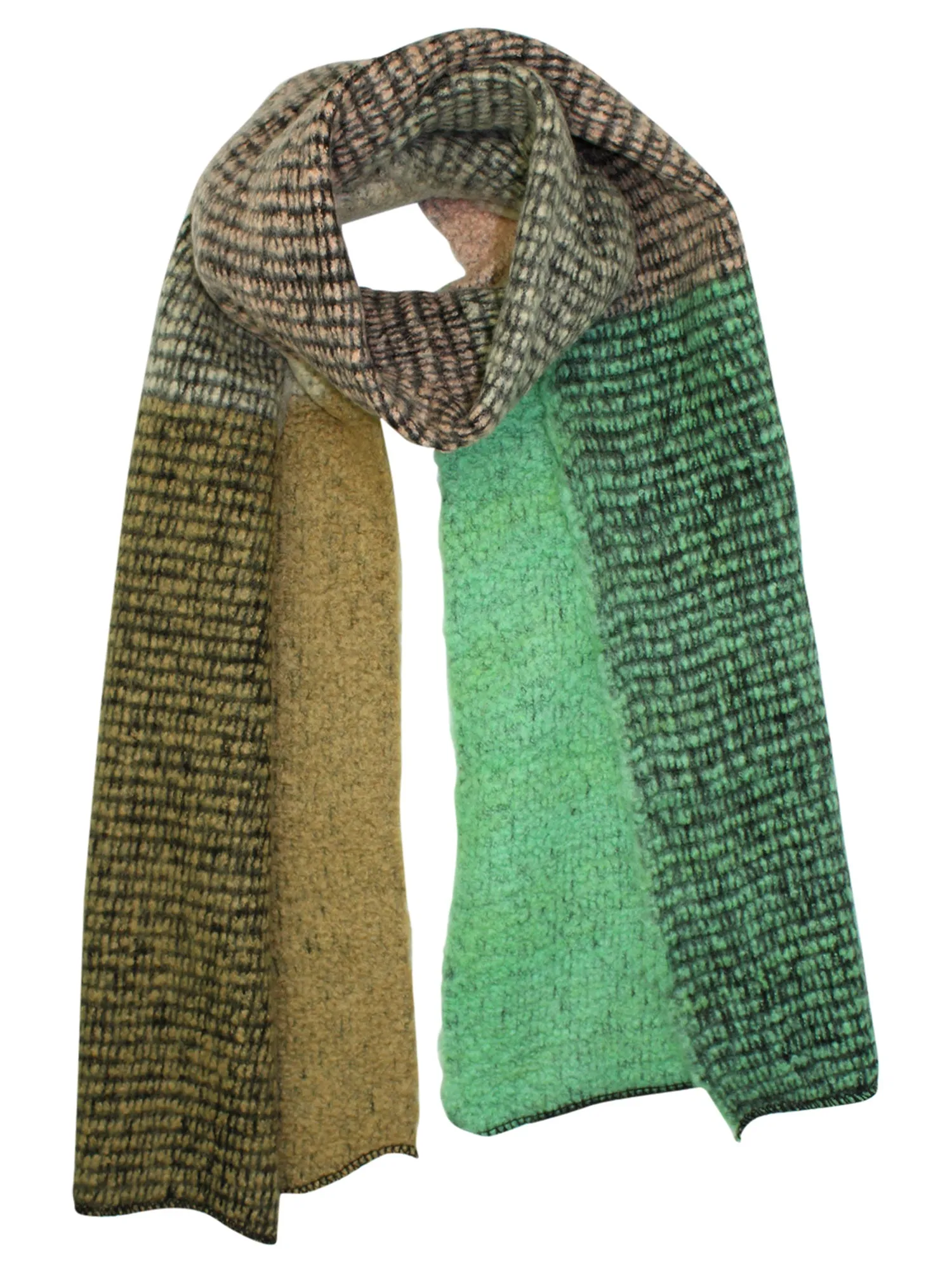 Multicolor Oversize Fuzzy Blanket Scarf