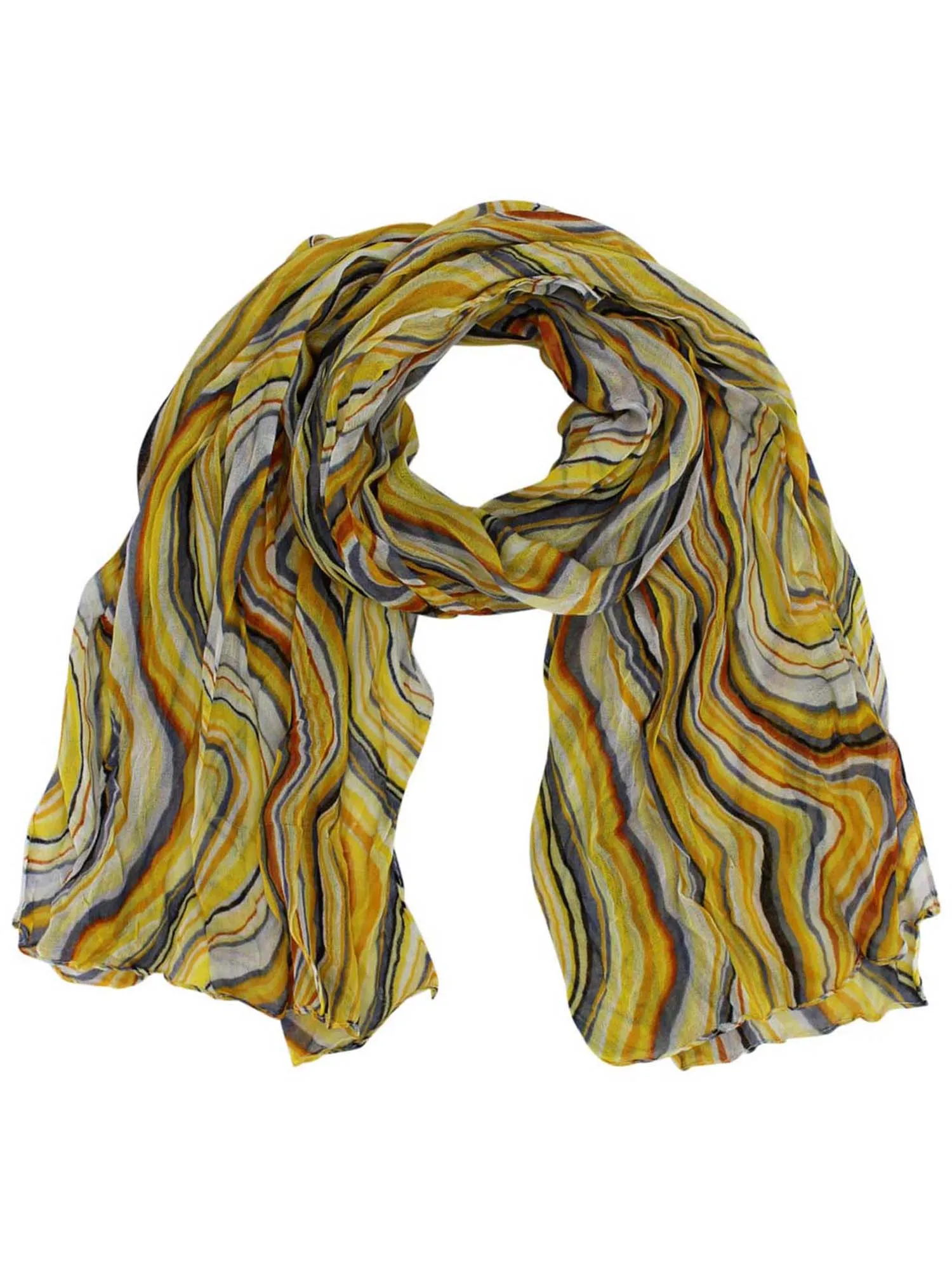 Multicolor Swirl Print Light Scarf