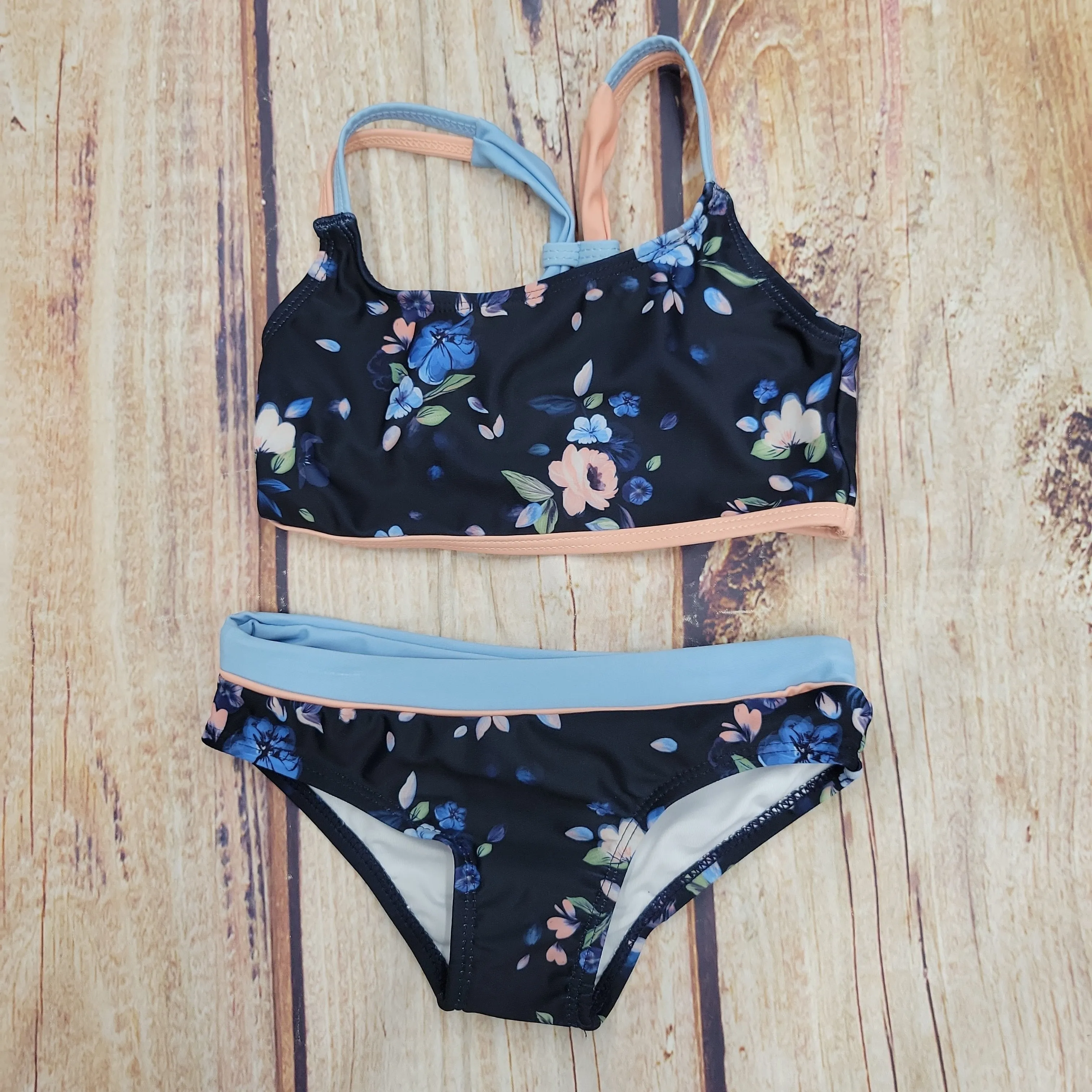 NORUK NAVY FLORAL BIKINI SUIT