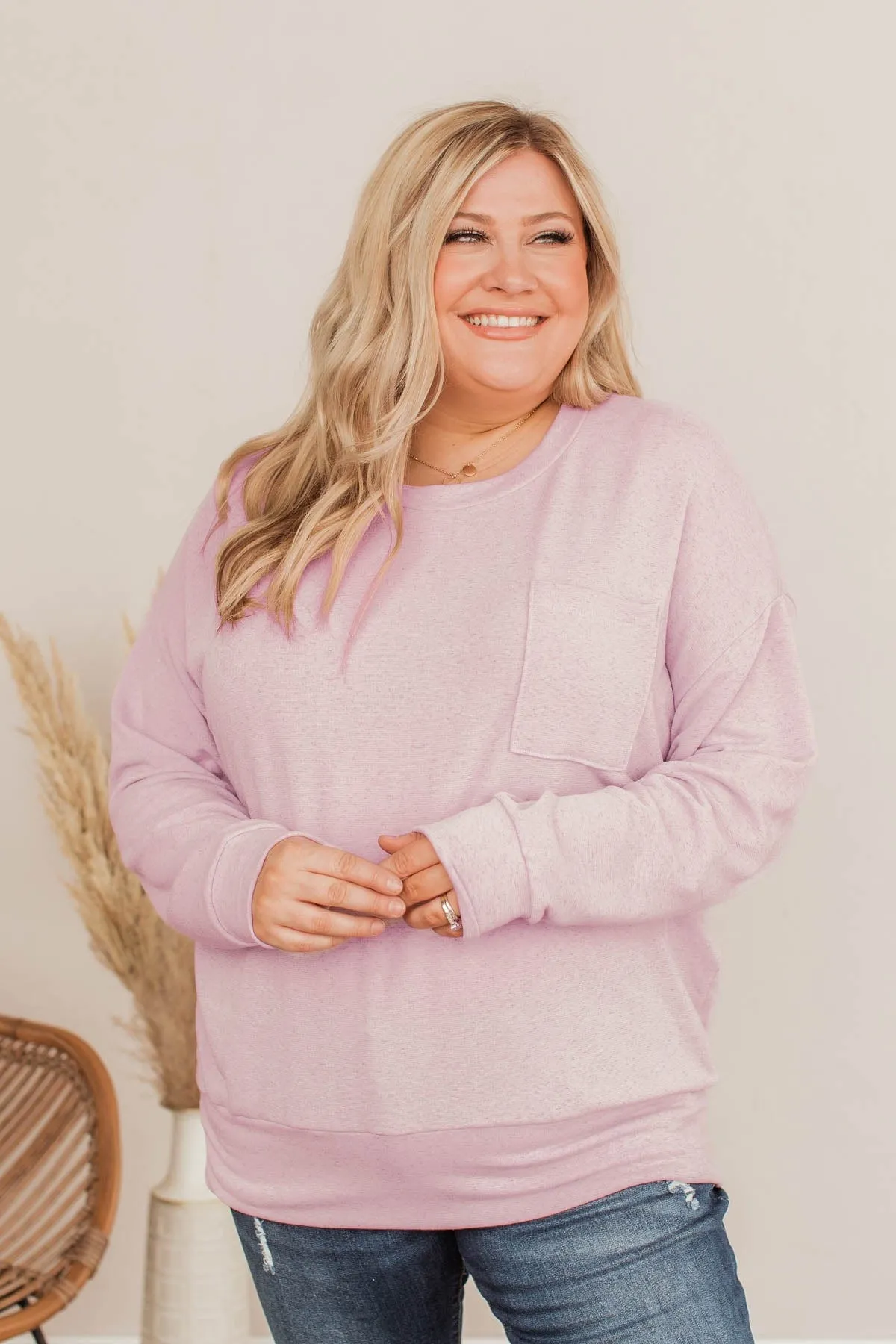 Nothing But Love Long Sleeve Top- Lavender