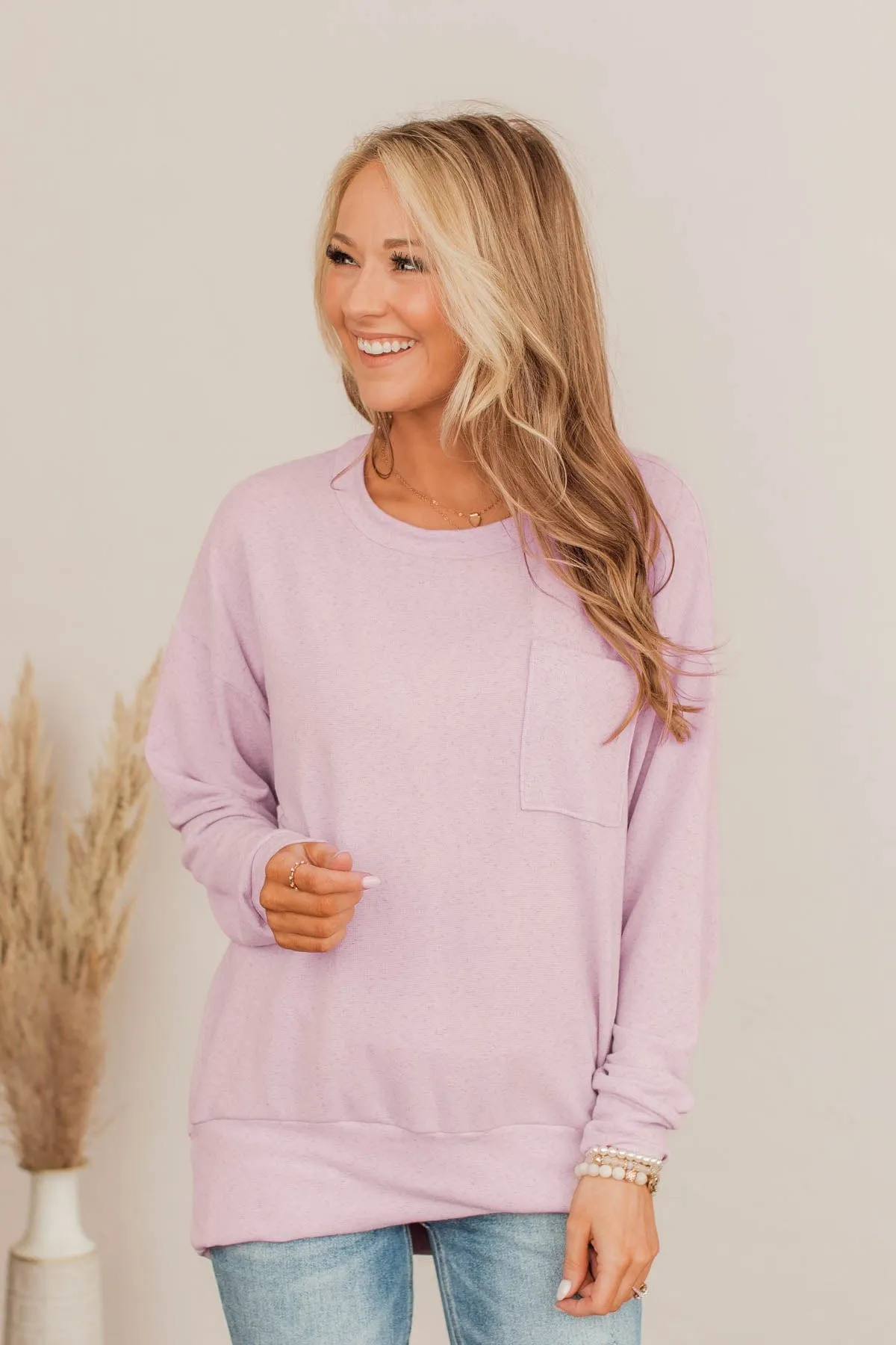 Nothing But Love Long Sleeve Top- Lavender