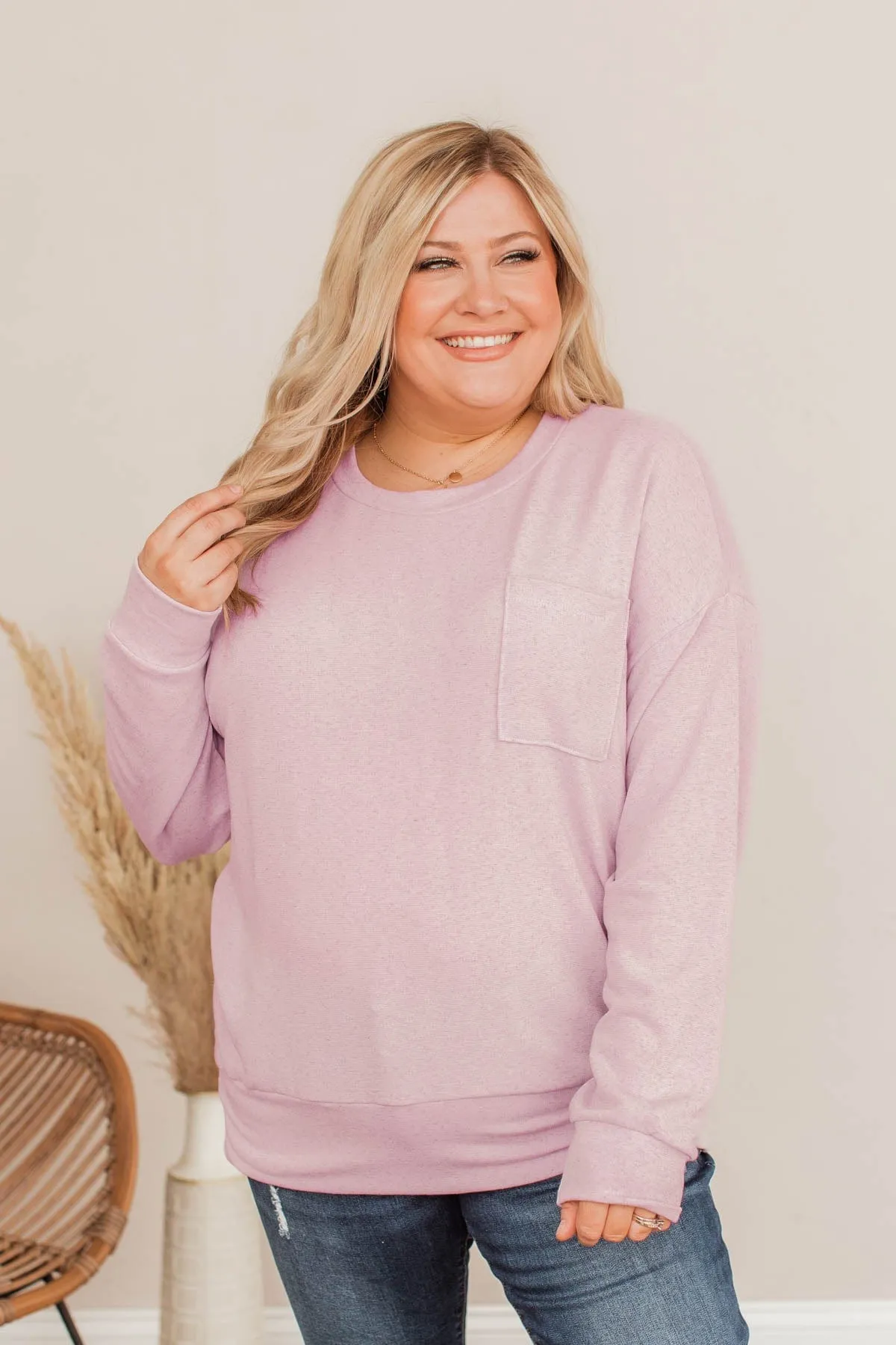 Nothing But Love Long Sleeve Top- Lavender