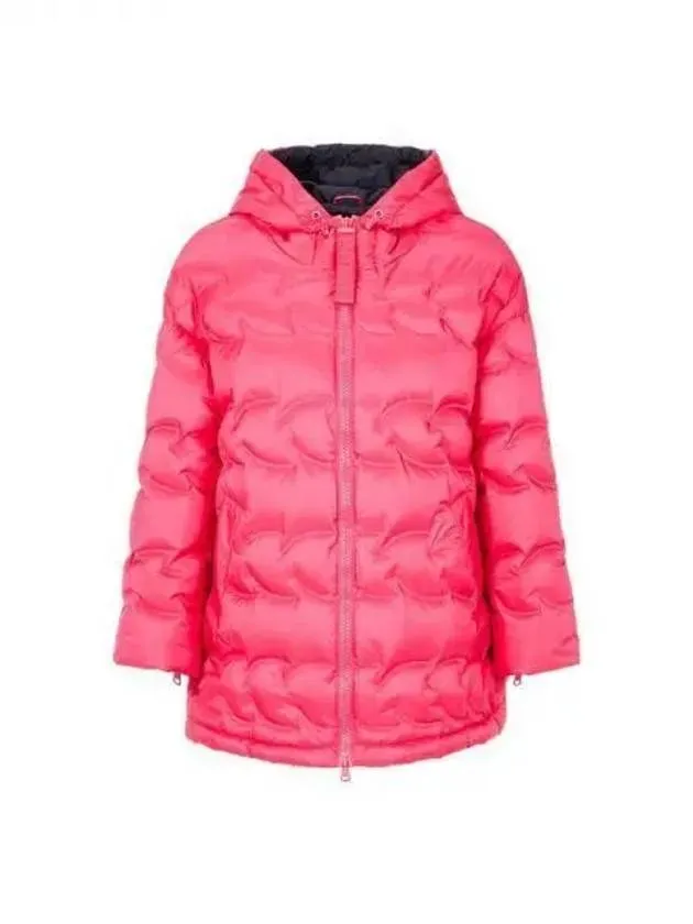 Overseas Station Season Big Chance 8 18 Women s Logo Jacquard Fuller Duck Down Jacket Dark Pink 271794