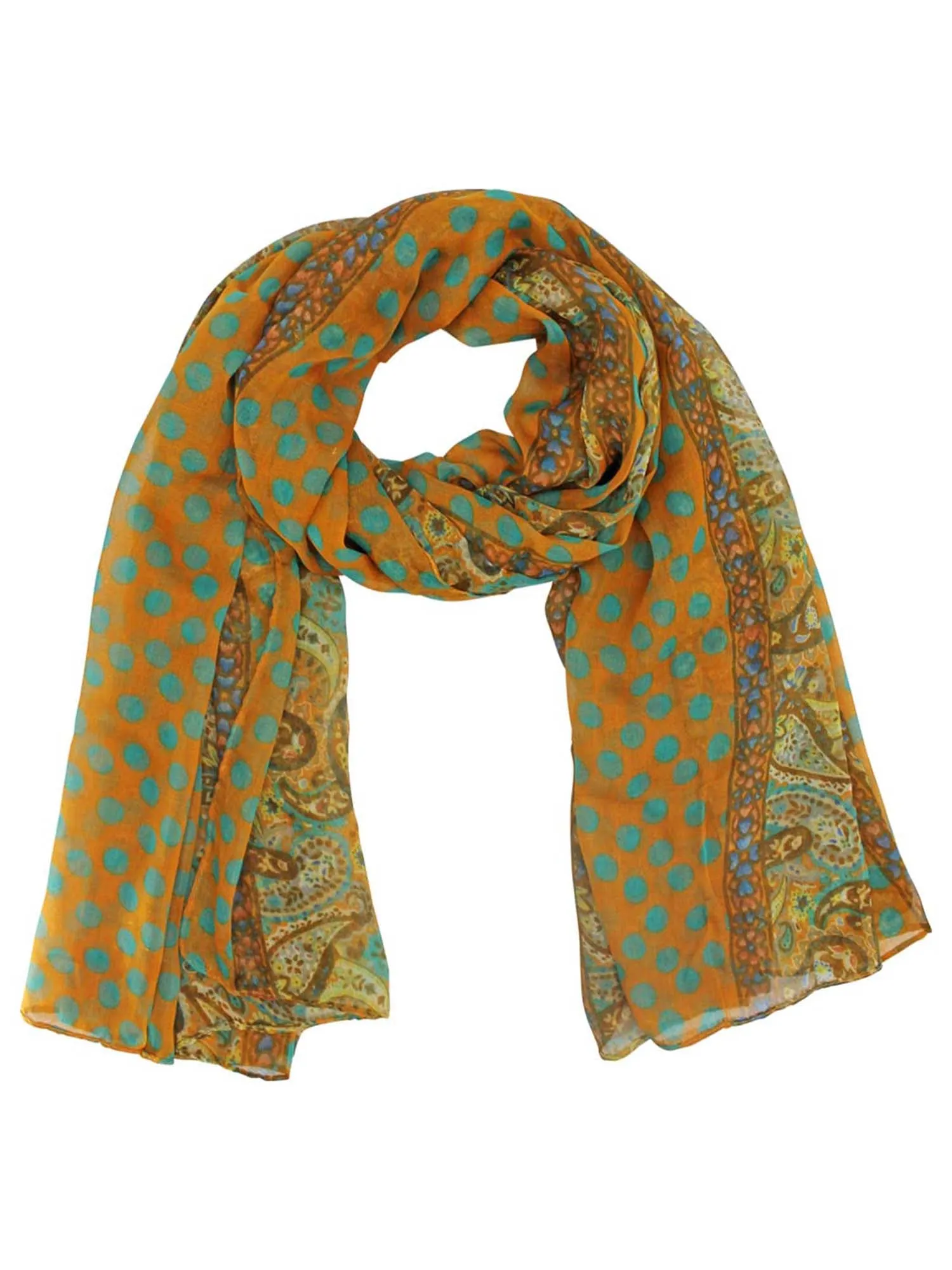 Paisley & Polka Dot Scarf Wrap