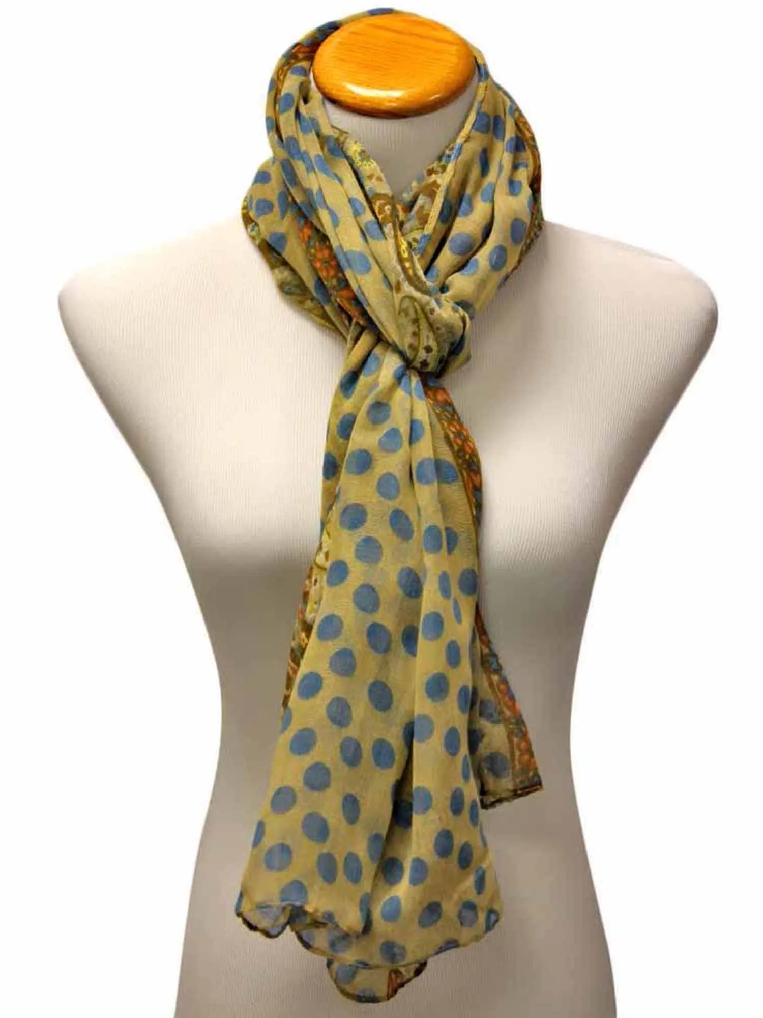 Paisley & Polka Dot Scarf Wrap