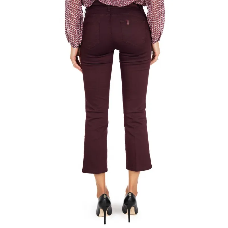 PANTALONE FLARED E CROPPED, BORDEAUX