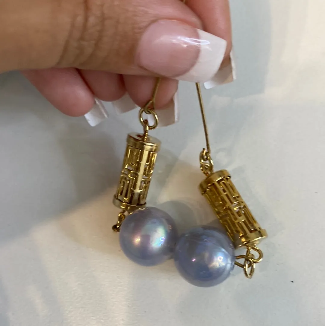 Periwinkle & Gold Lantern Necklace -  Live Unboxing NYC #238