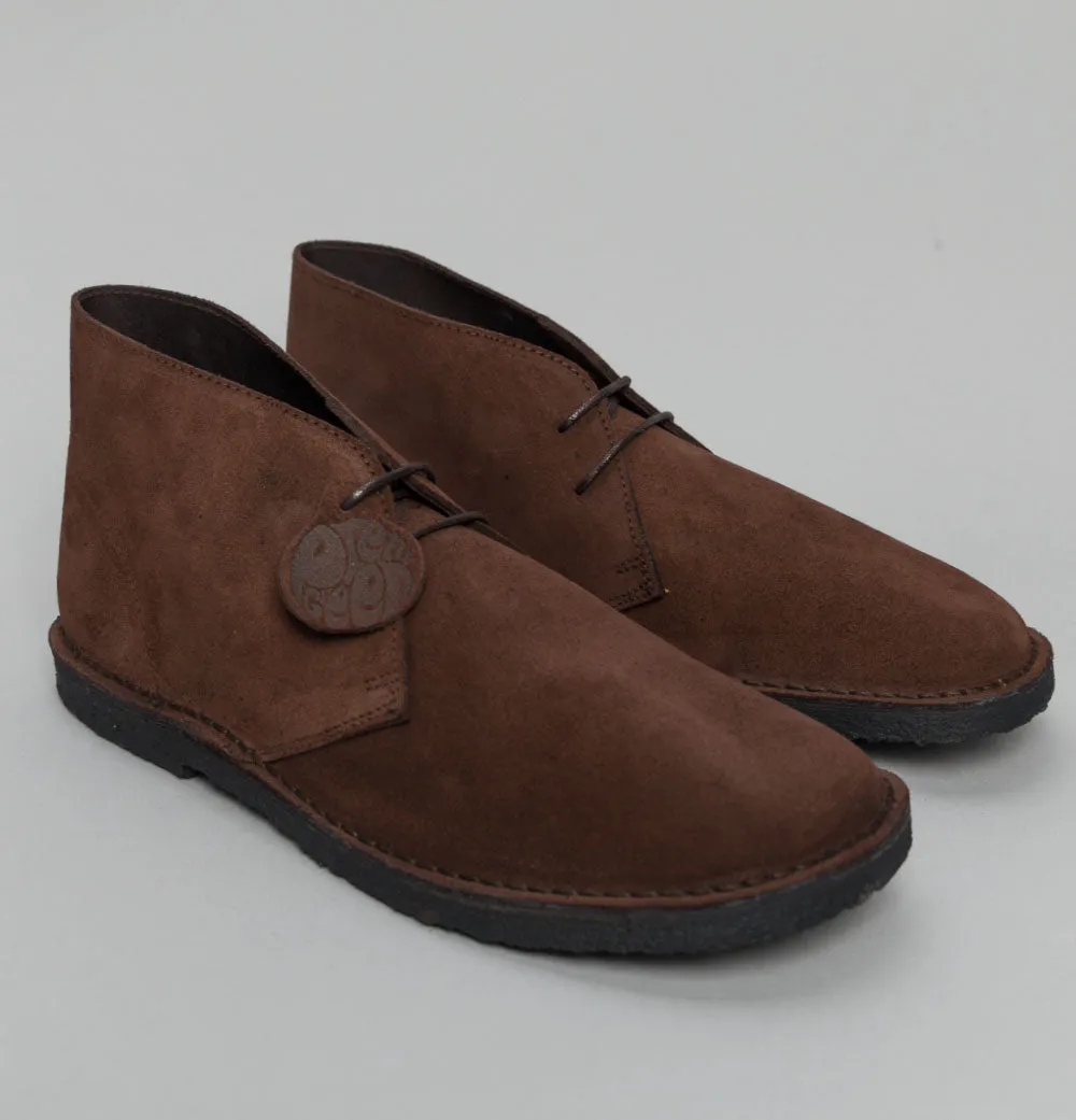 Pretty Green Suede Desert Boots Chocolate