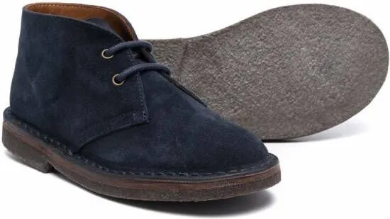 Pèpè lace-up suede desert boots Blue