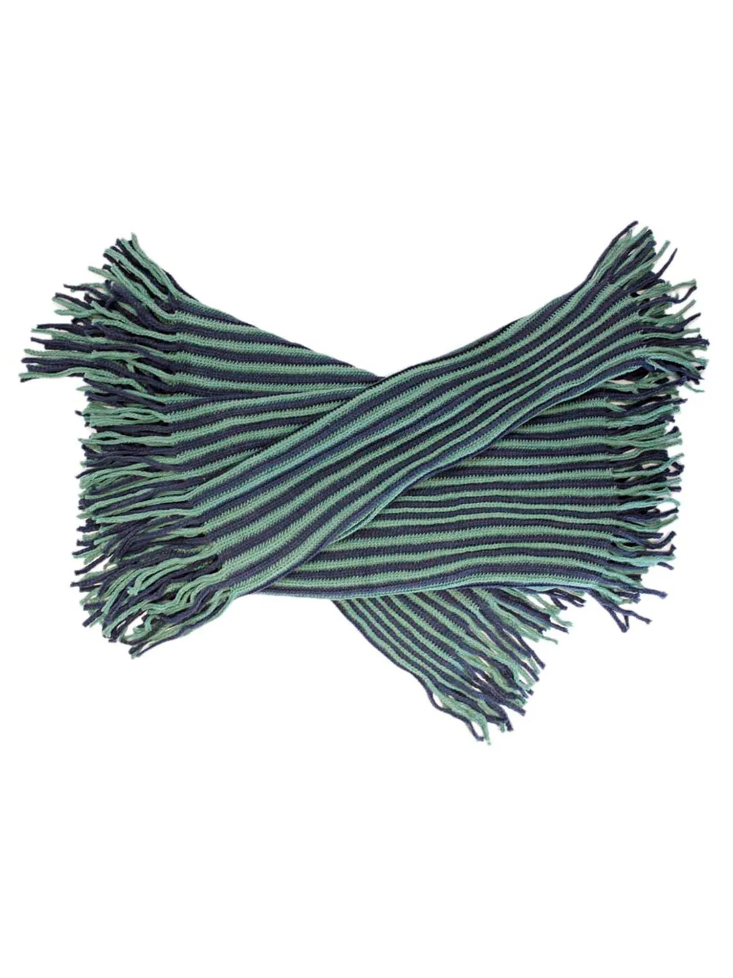 Radiant Knit Winter Infinity Scarf With Fringe