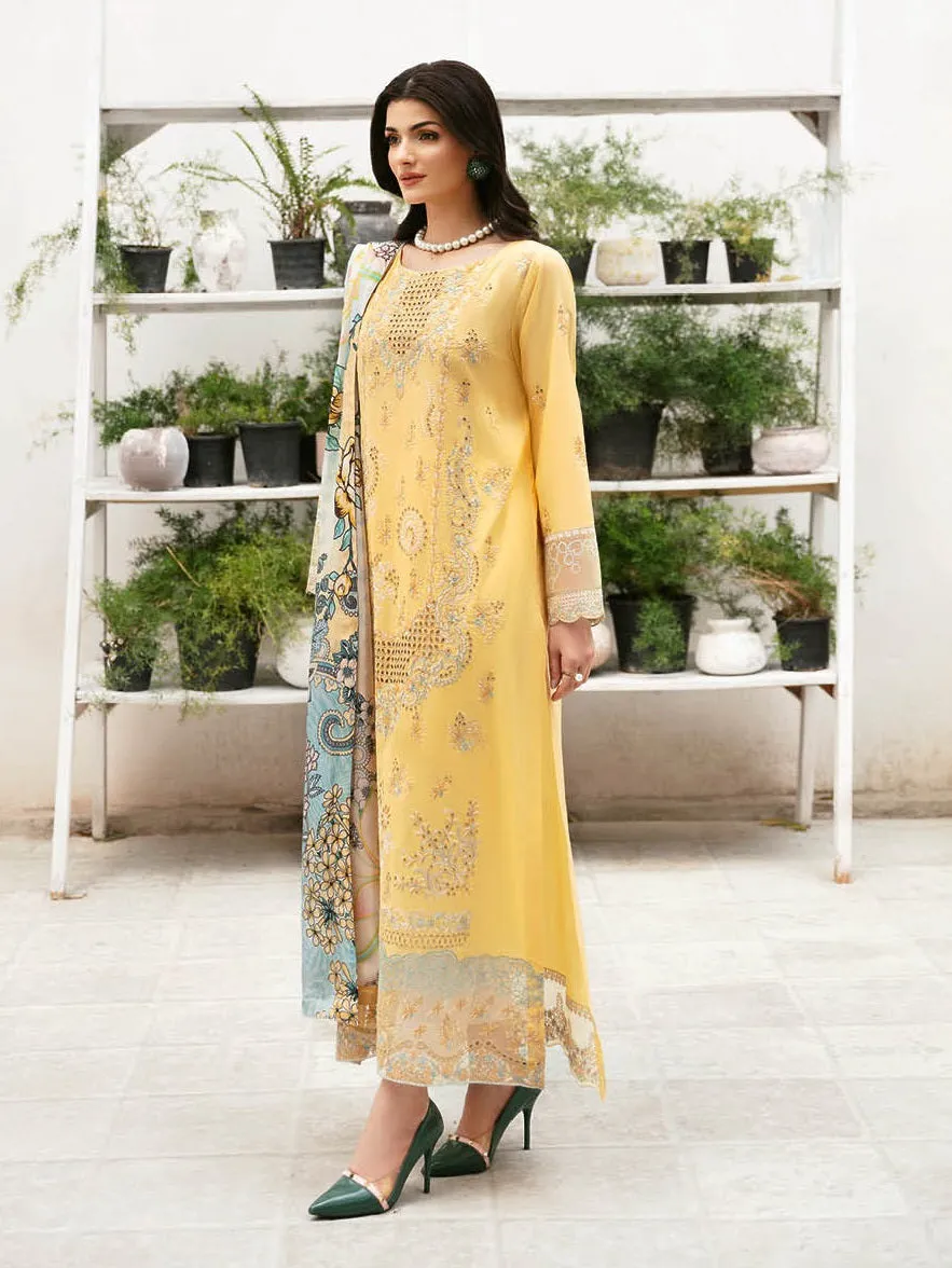 Ramsha Andaaz Vol-09 Embroidered Luxury Lawn Unstitched 3Pc Suit Z-910