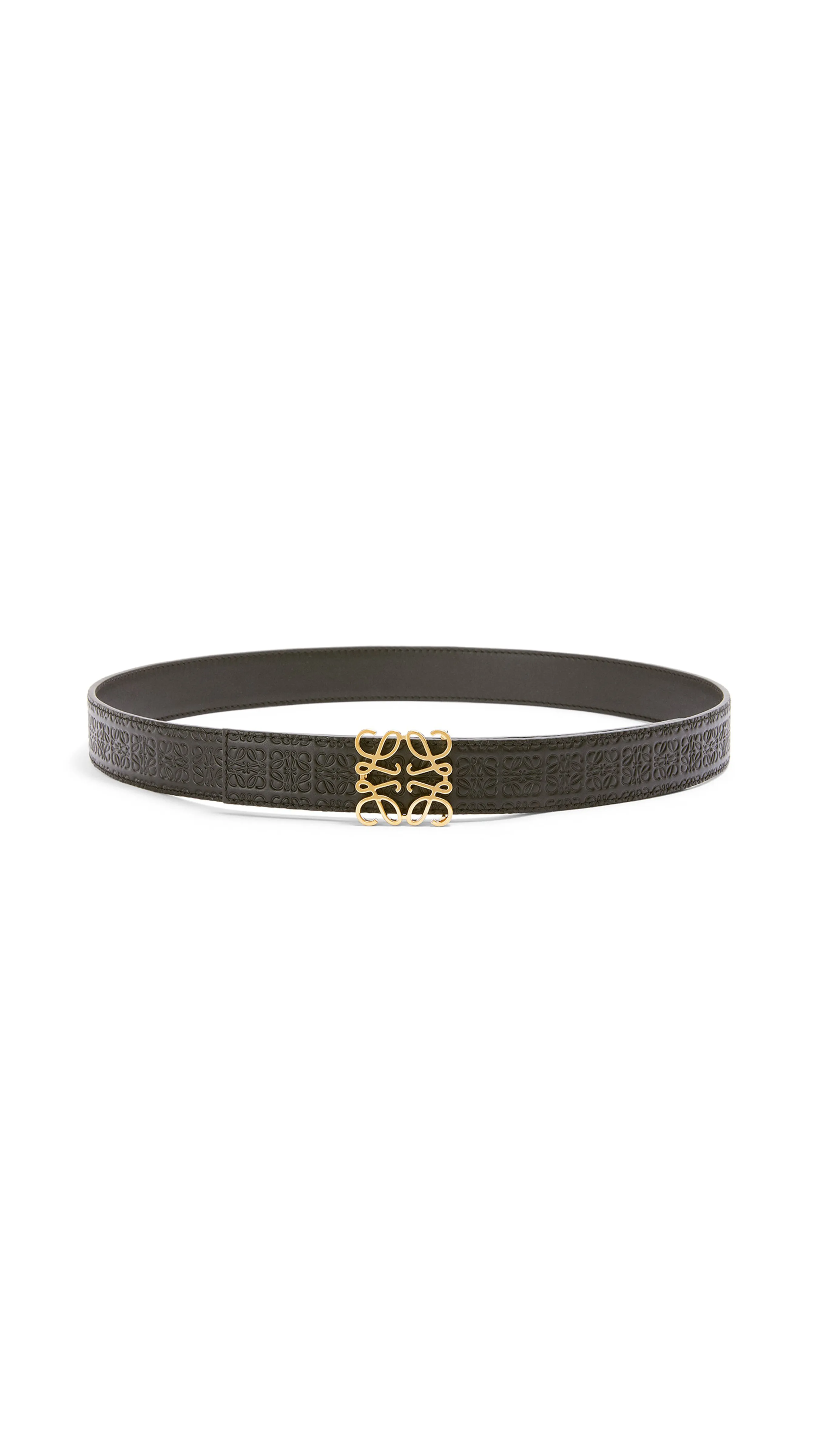 Reversible Repeat Belt in Silk Calfskin - Black/Gold