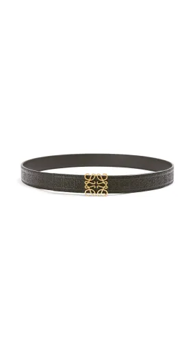 Reversible Repeat Belt in Silk Calfskin - Black/Gold