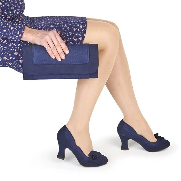 Ruby Shoo Tirana Navy Blue Clutch Bag