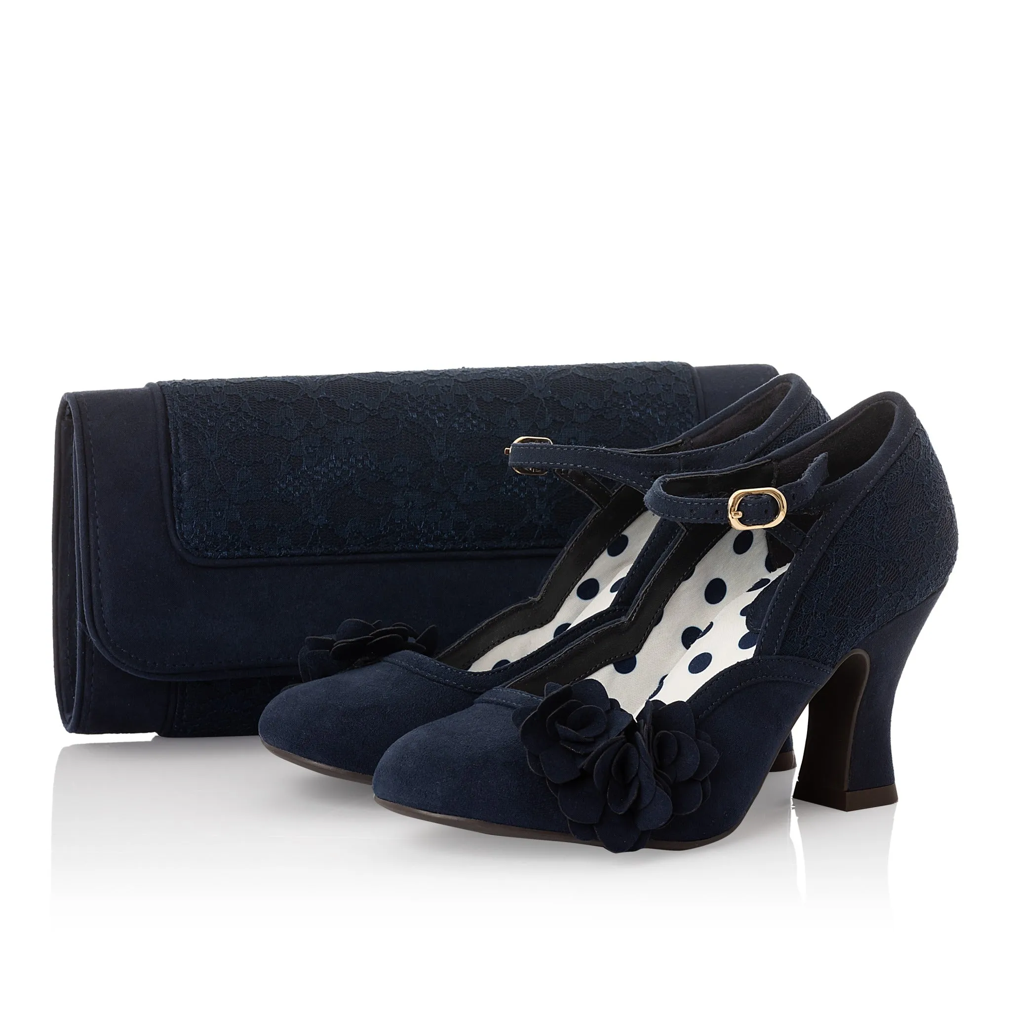 Ruby Shoo Tirana Navy Blue Clutch Bag