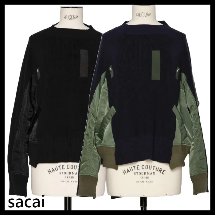 sacai  |Casual Style Nylon Long Sleeves Cotton Elegant Style