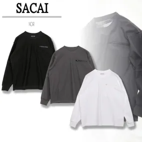 sacai  |Unisex Street Style Long Sleeves Plain Logo Designers Shirts