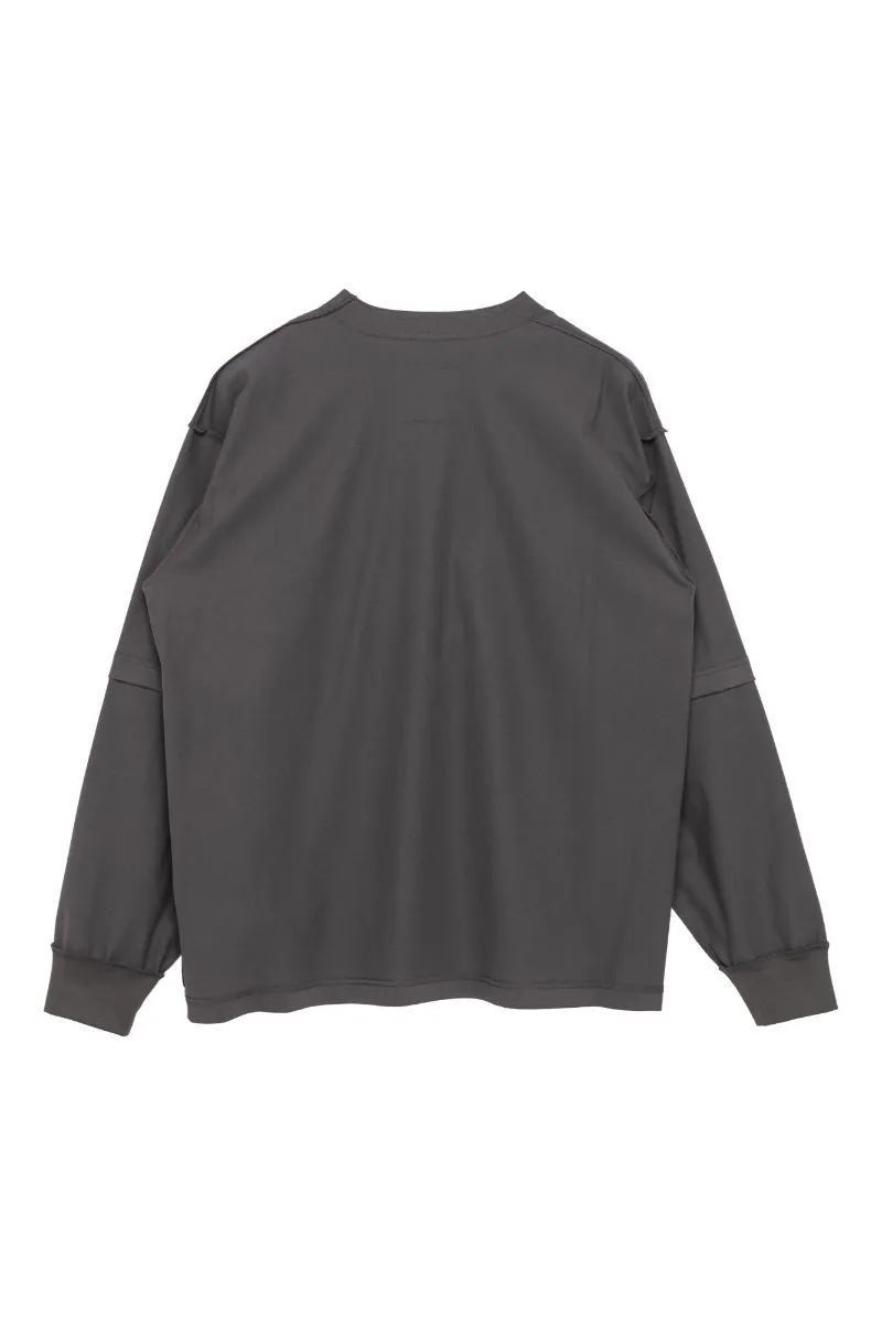 sacai  |Unisex Street Style Long Sleeves Plain Logo Designers Shirts