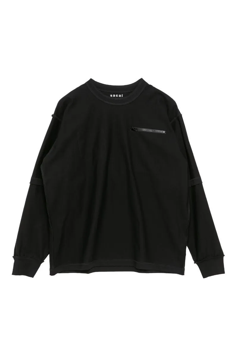 sacai  |Unisex Street Style Long Sleeves Plain Logo Designers Shirts