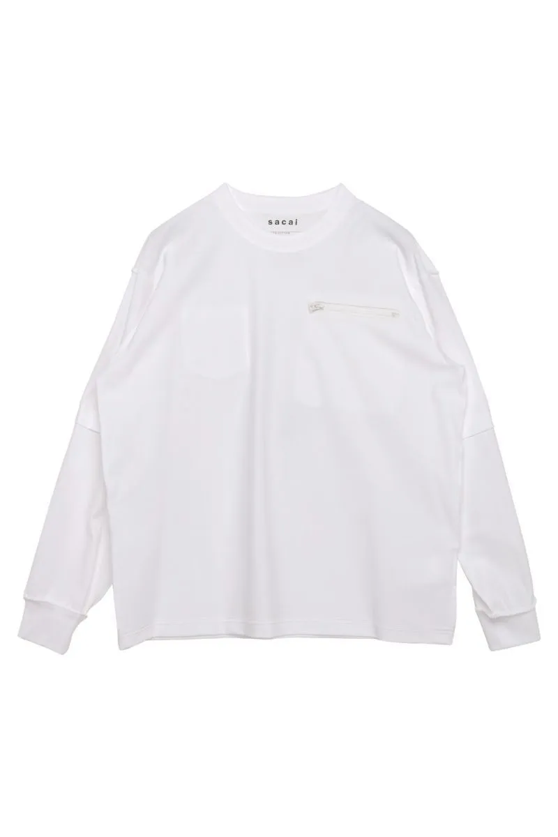 sacai  |Unisex Street Style Long Sleeves Plain Logo Designers Shirts