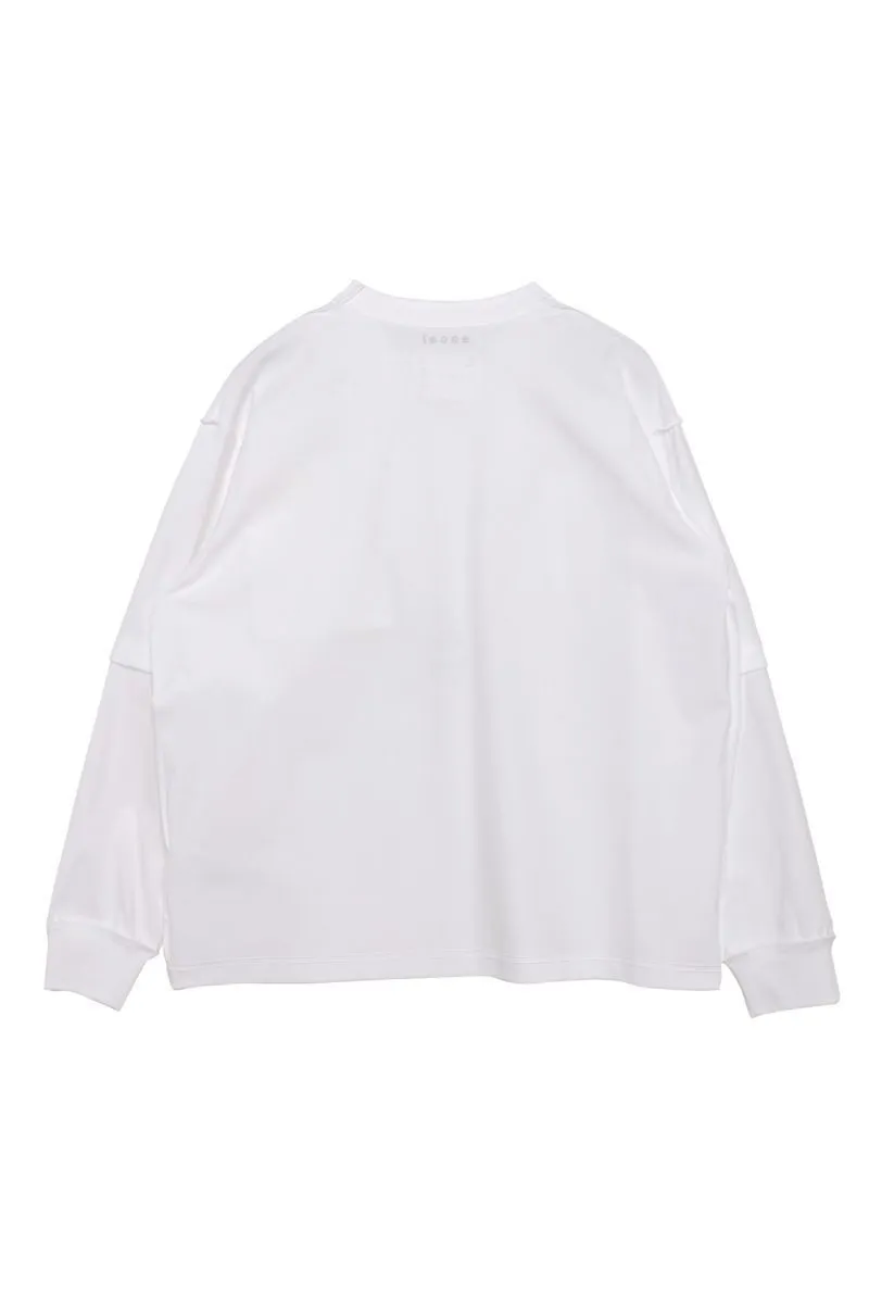 sacai  |Unisex Street Style Long Sleeves Plain Logo Designers Shirts