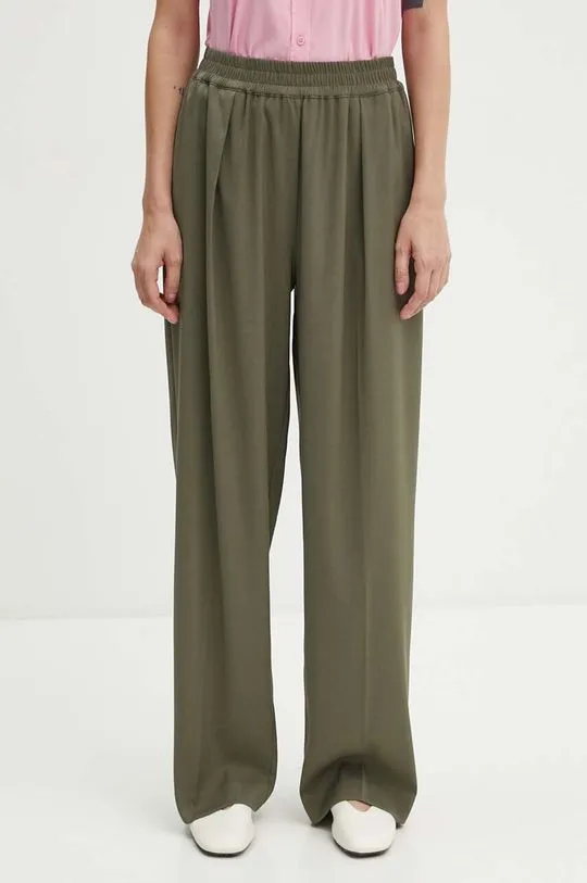 Samsoe Samsoe trousers JULIA women's green color F23100048