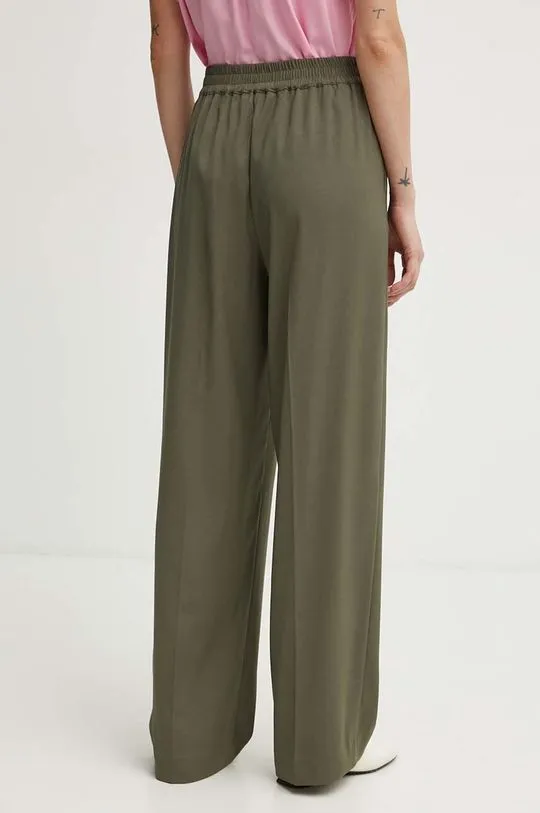 Samsoe Samsoe trousers JULIA women's green color F23100048