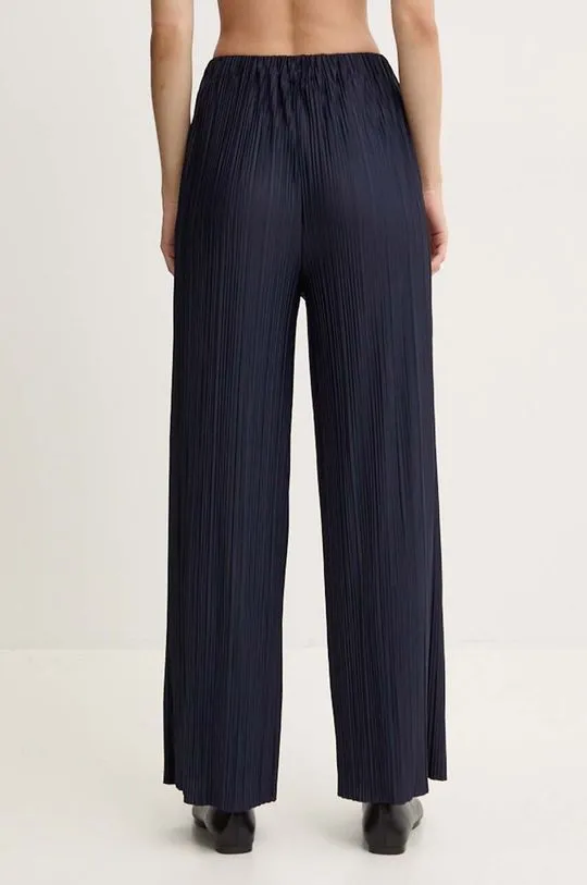 Samsoe Samsoe trousers women's navy blue color