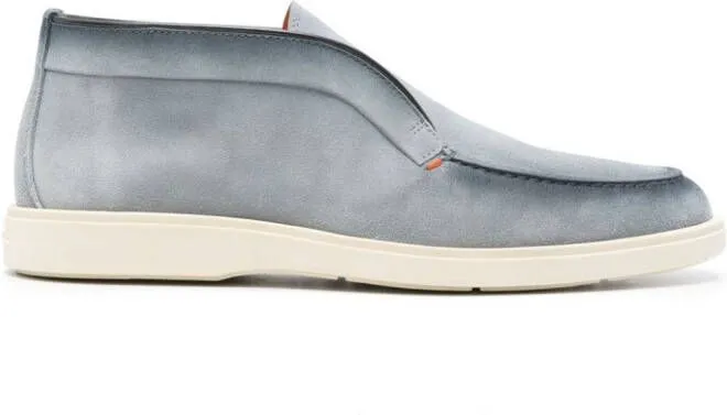 Santoni gradient suede desert boots Blue