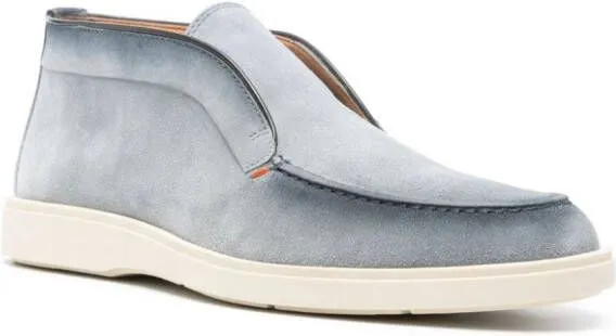 Santoni gradient suede desert boots Blue