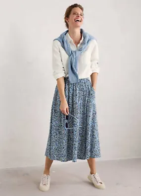 Seasalt Cornwall Blue Ready Sail Skirt | Grattan