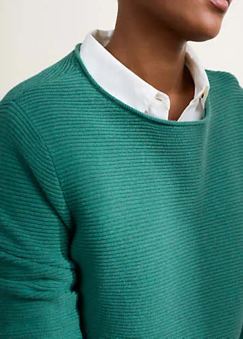 Seasalt Cornwall Green Makers Cotton Jumper | Grattan