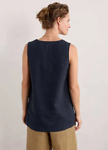 Seasalt Cornwall Navy Foredune Vest Top | Grattan