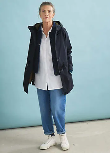 Seasalt Cornwall Navy Fulmar Coat | Grattan