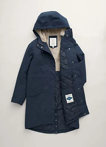 Seasalt Cornwall Navy Plant Hunter Waterproof Coat | Grattan