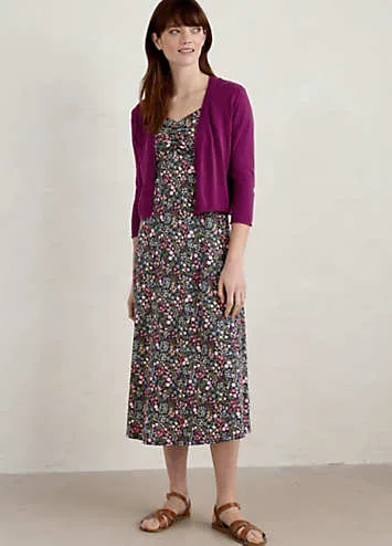 Seasalt Cornwall Purple Vanessa Cotton Cardigan | Grattan